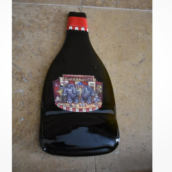 Michael David Petite Petit Melted Wine Bottle Cheese Serving Tray wall decor art - Picture 9 of 10